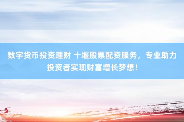 数字货币投资理财 十堰股票配资服务，专业助力投资者实现财富增长梦想！