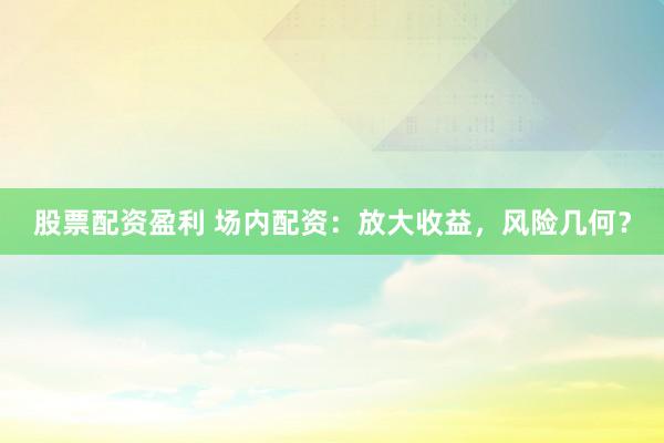 股票配资盈利 场内配资：放大收益，风险几何？