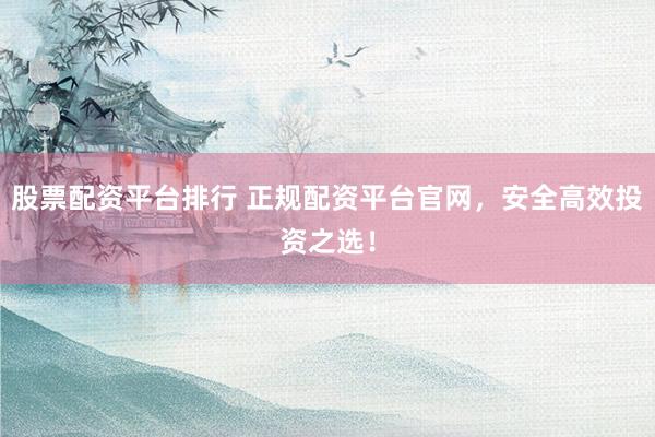 股票配资平台排行 正规配资平台官网，安全高效投资之选！