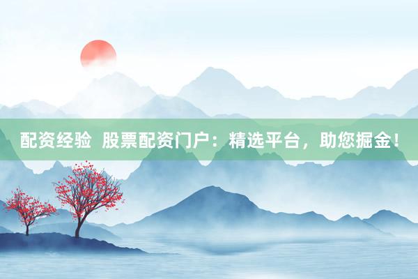 配资经验 股票配资门户:精选平台,助您掘金!