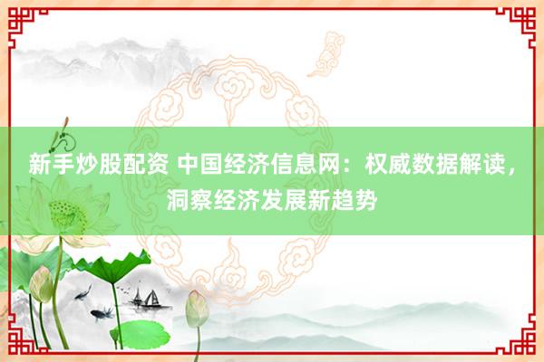 新手炒股配资 中国经济信息网：权威数据解读，洞察经济发展新趋势
