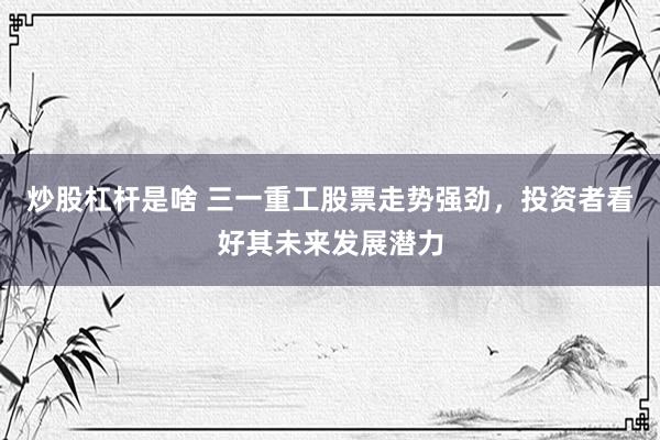 炒股杠杆是啥 三一重工股票走势强劲，投资者看好其未来发展潜力